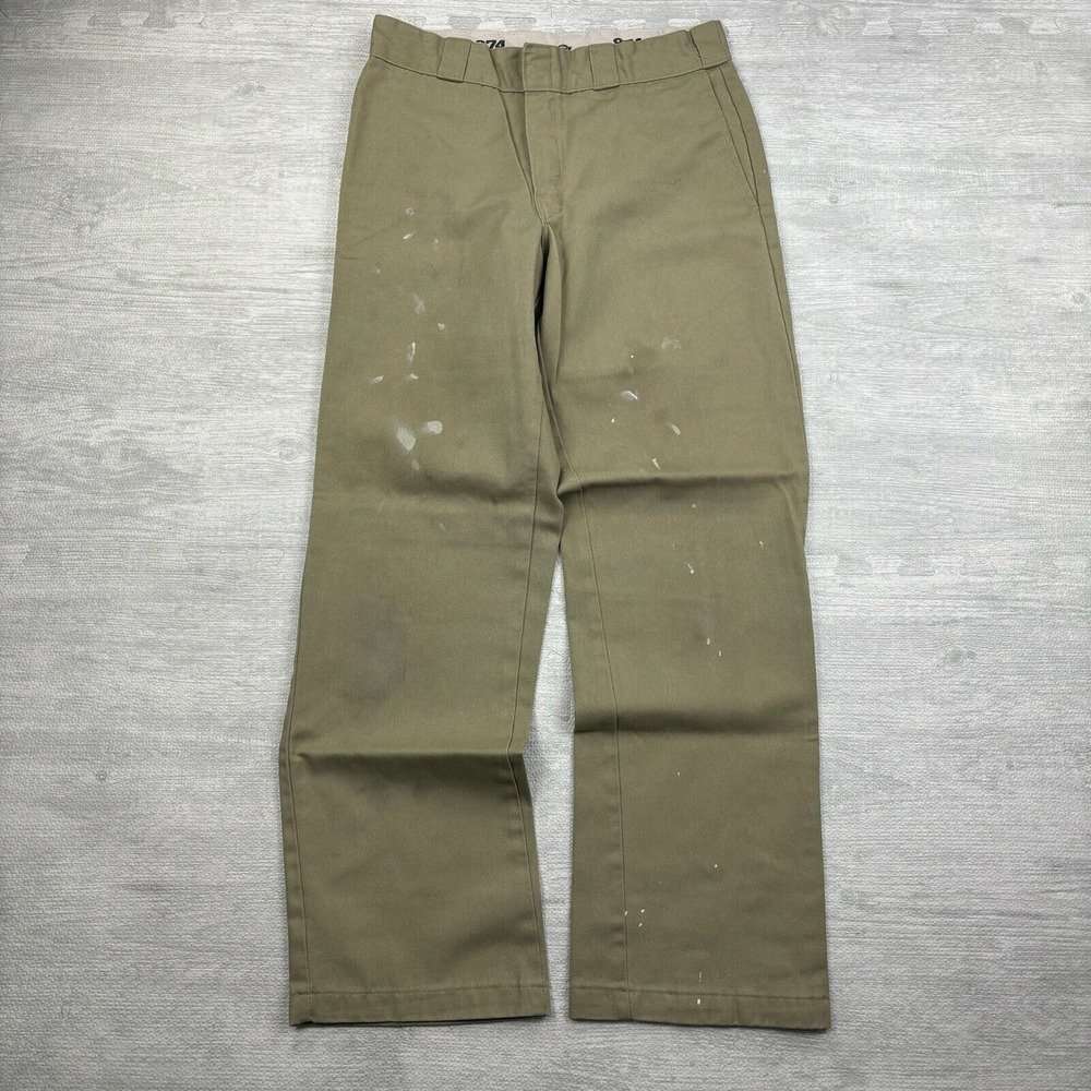 Dickies Original 874 Work Pants Men's 30x29 Beige Tan Khaki Traditional Workwear